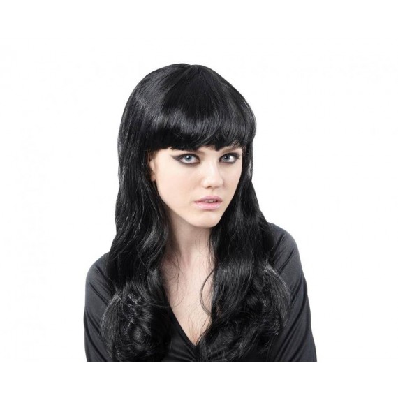 Peruka czarna z grzywką