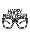 Okulary Happy New Year czarne / diamentowy wzór