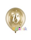 Balon lateksowy złoty chrom 18