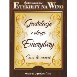 Etykiety na wino - Emerytura