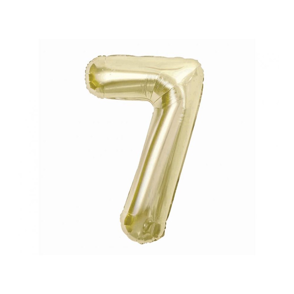 Balon foliowy Cyfra ''7'', 85 cm szampańskie złoto