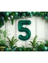 Balon foliowy Cyfra ''5'', 85 cm butelkowa zieleń