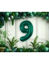 Balon foliowy Cyfra ''9'', 85 cm butelkowa zieleń