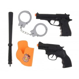 Zestaw Policjanta (pistolety, pałka, kajdanki)