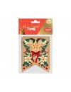 Girlanda papierowa Merry Christmas, listki, 10x13 cm, 250 cm