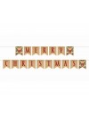 Girlanda papierowa Merry Christmas, listki, 10x13 cm, 250 cm