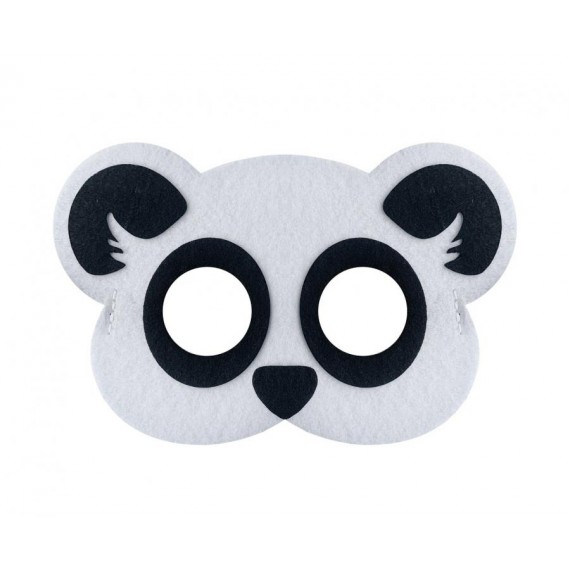 Maska filcowa Panda, 19x12 cm