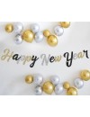 Girlanda papierowa Happy New Year, brokatowa, 250 cm