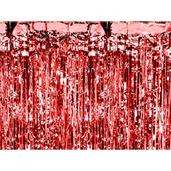 Kurtyna dekoracyjna, czerwona, 100 x 200cm