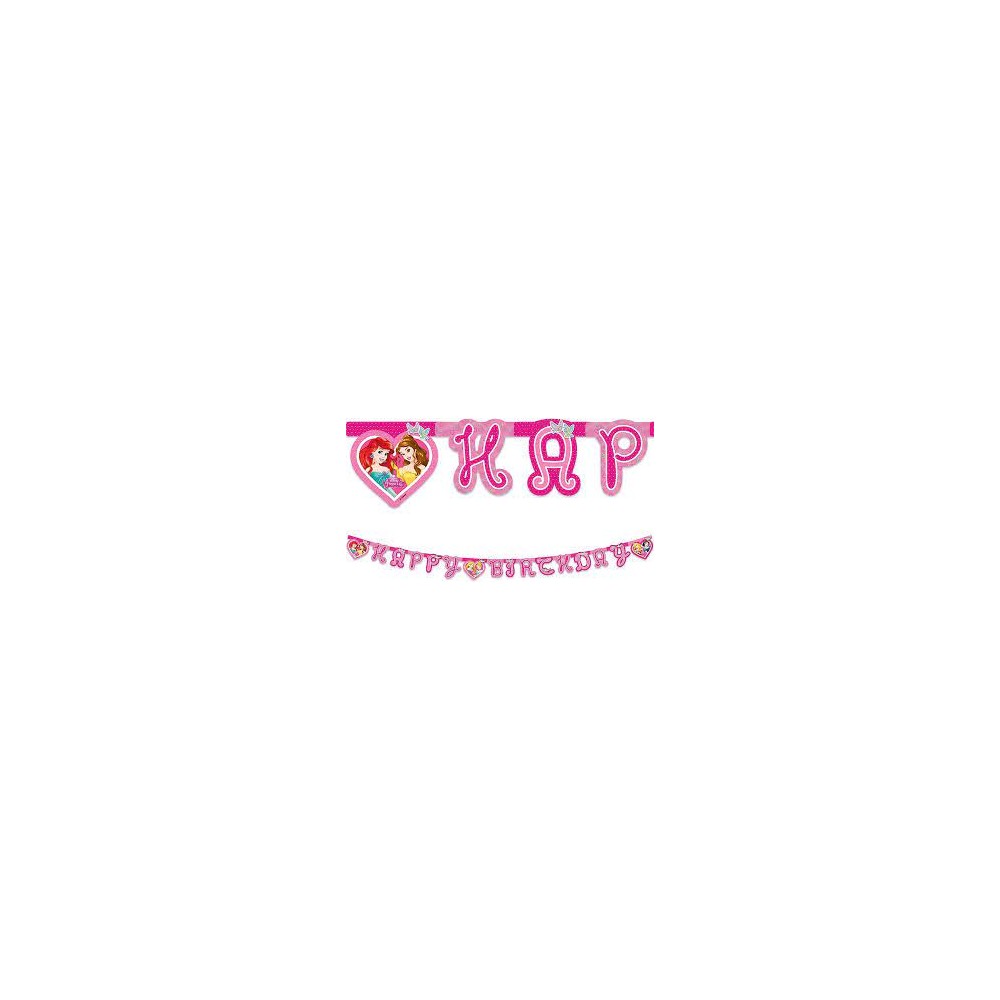 Banner DISNEY PRINCESS - Happy Birthday KSIĘŻNICZKI