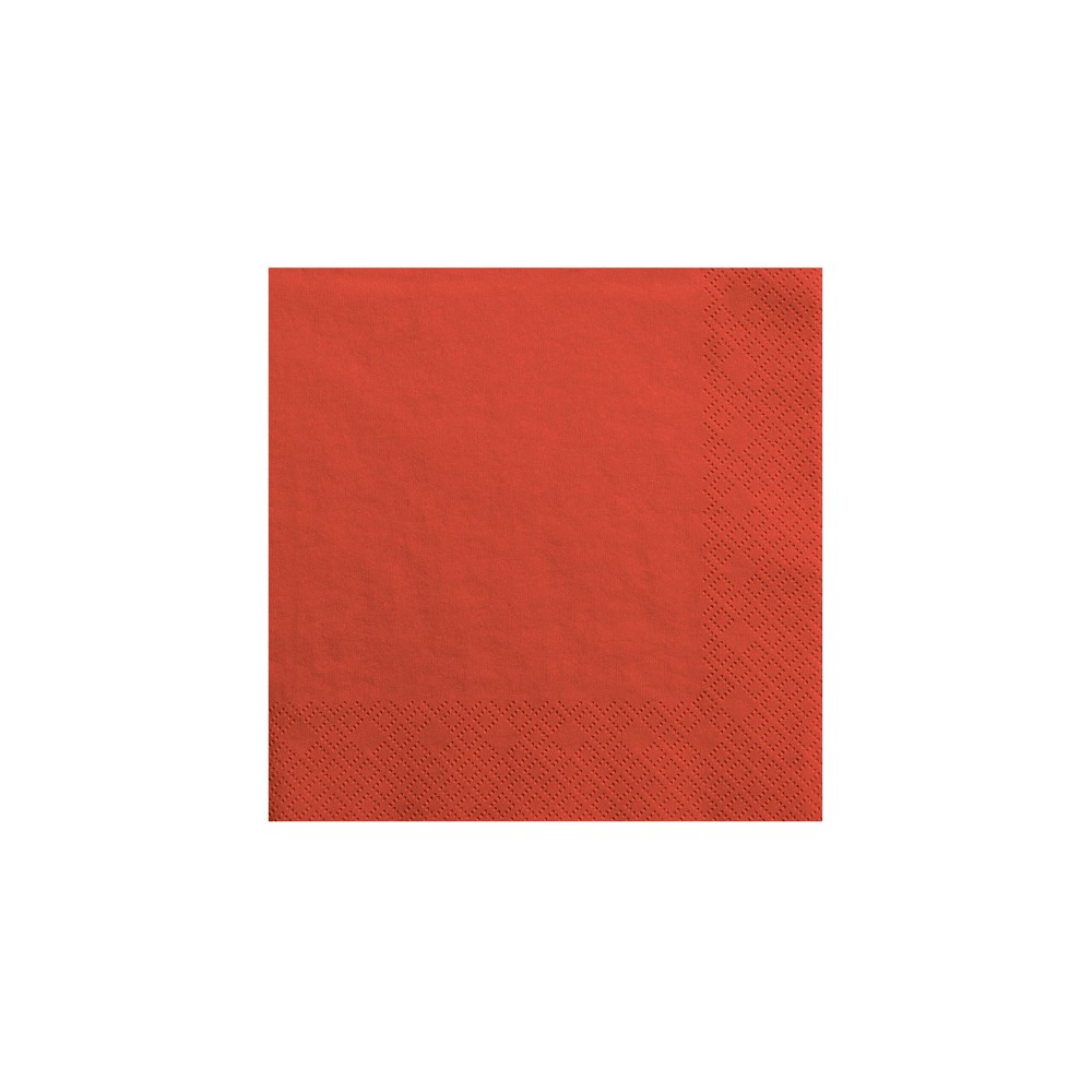 Serwetki trójwarstwowe, czerwony, 33x33cm
