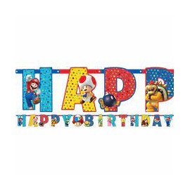 Banner Super Mario - Happy Birthday