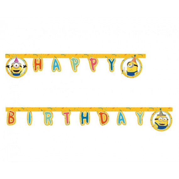 Banner MINIONS 2 - Happy Birthday MINIONKI