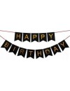 Baner urodzinowy happy birthday czarny