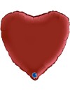 Balon foliowy serce 18" czerwone matowe