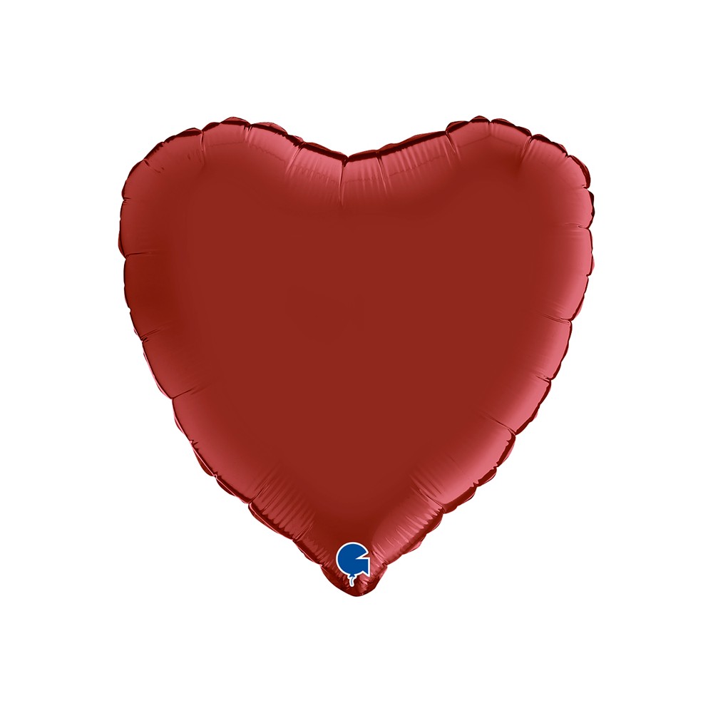 Balon foliowy serce 18" czerwone matowe