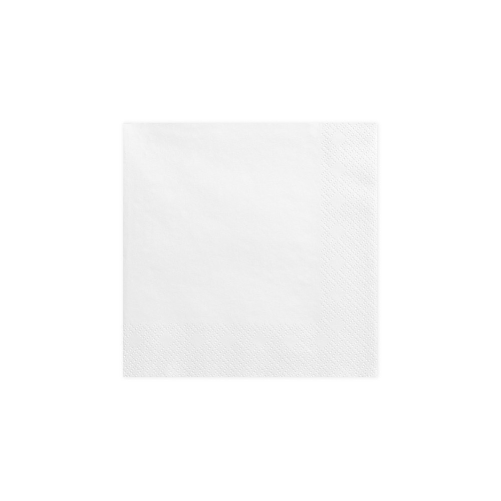 Serwetki trójwarstwowe, biały, 33x33cm