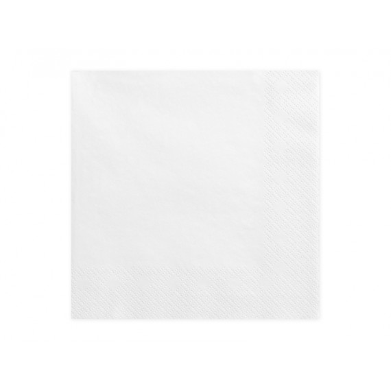 Serwetki papierowe, biały, 33x33cm
