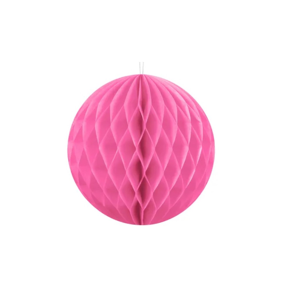 Honeycomb - dekoracja wisząca kula bibułowa różowa  10 cm