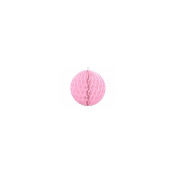Honeycomb - dekoracja wisząca kula bibułowa różowa  10 cm