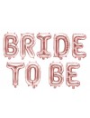 Balon foliowy Bride to be, 340x35cm, złoty róż
