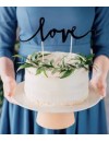 Topper na tort czarny love