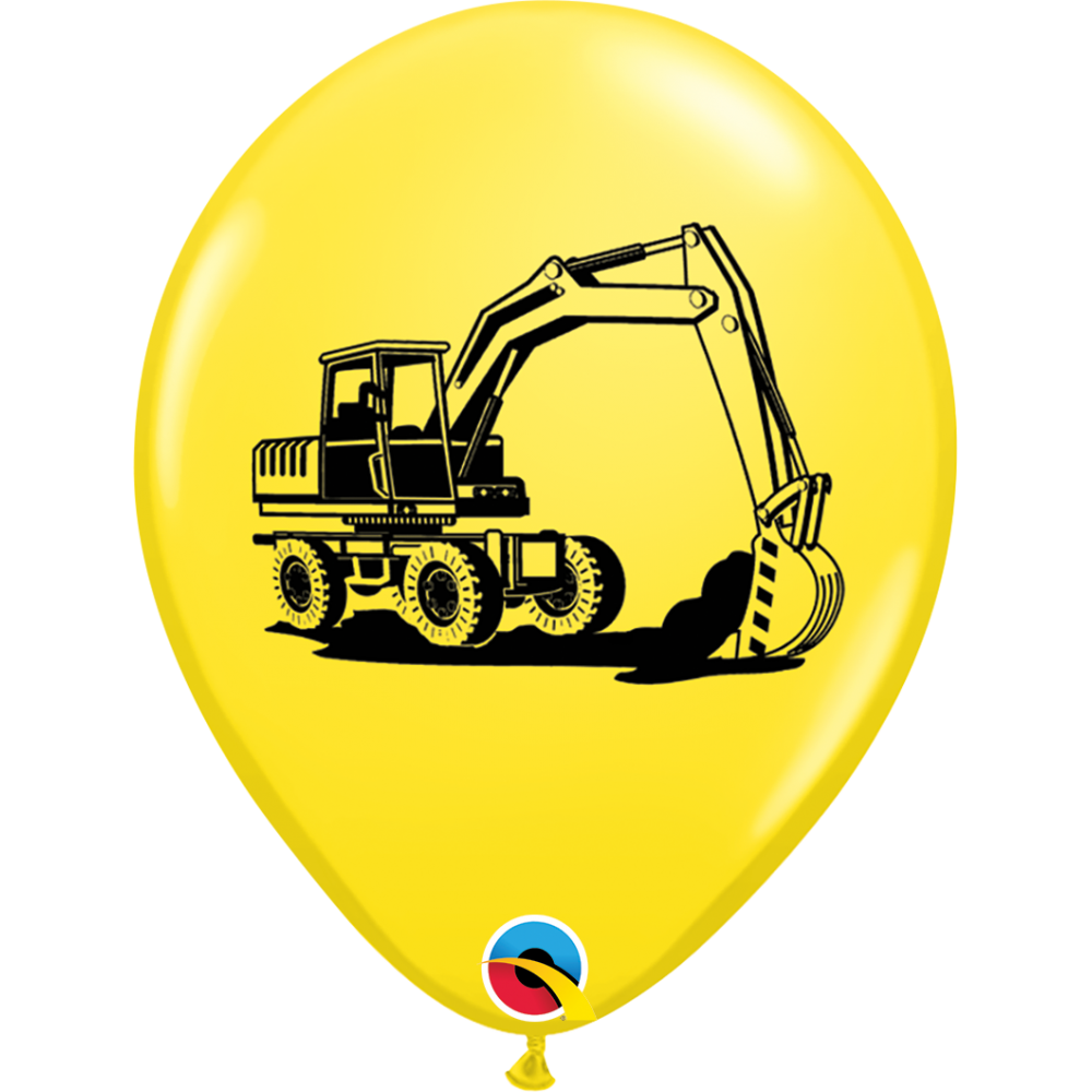 Balon lateksowy żółty Koparka